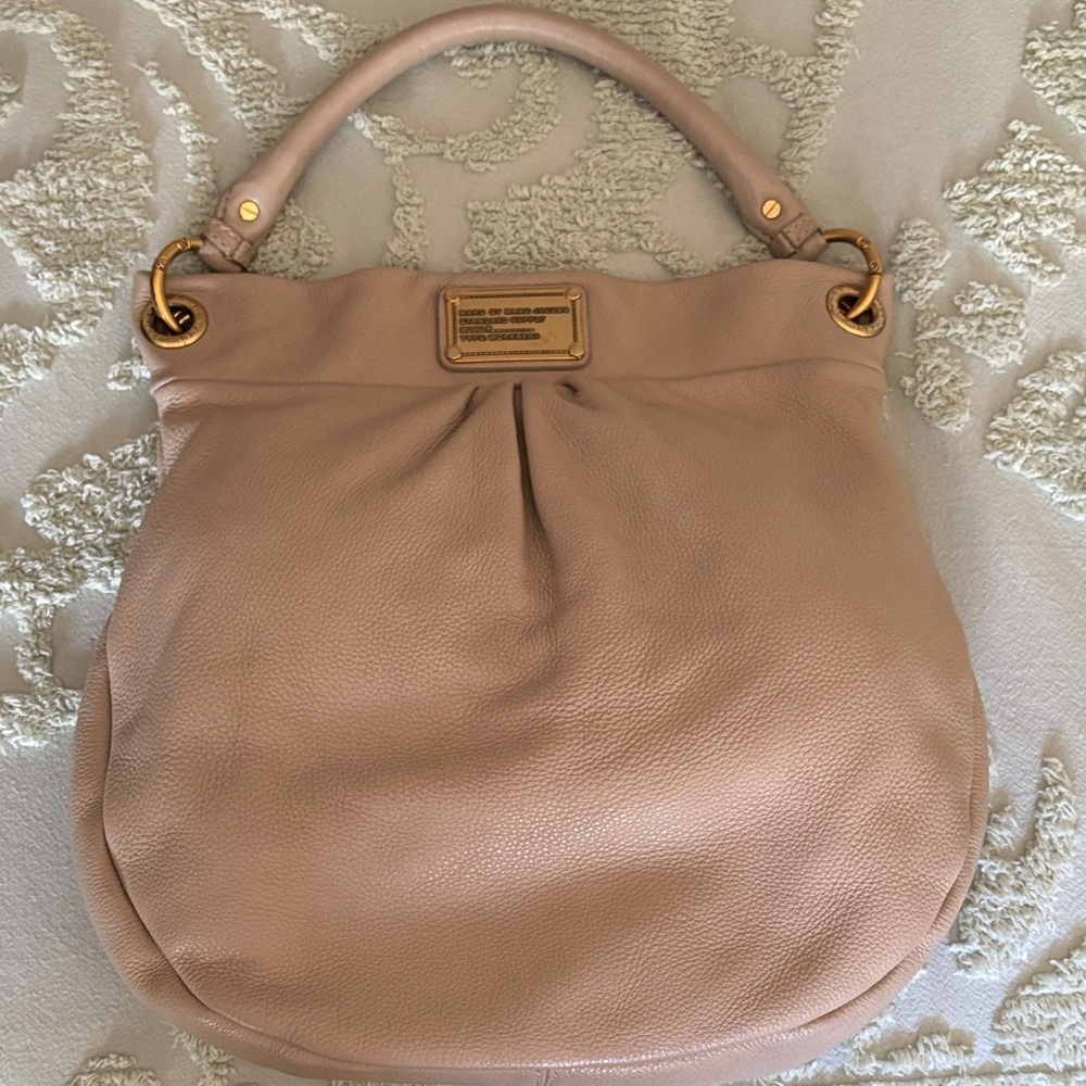 Marc Jacobs Q Hillier Cream Leather Hobo Bag